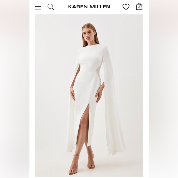Karen Millen Dresses & Skirts - Karen Millen white long sleeve gown (make an offer)